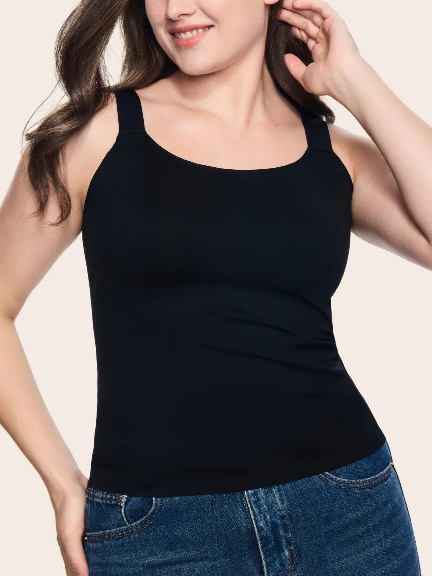 In&Out Plus Size Cami with built-in bra