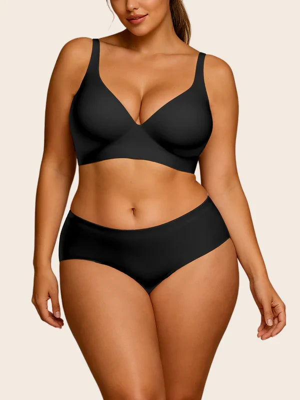 Soft Intention Jelly Bra – Wireless, Seamless, Deep V Push-Up