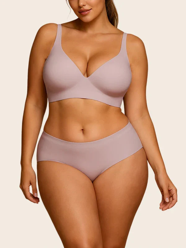 Soft Intention Jelly Bra – Wireless, Seamless, Deep V Push-Up