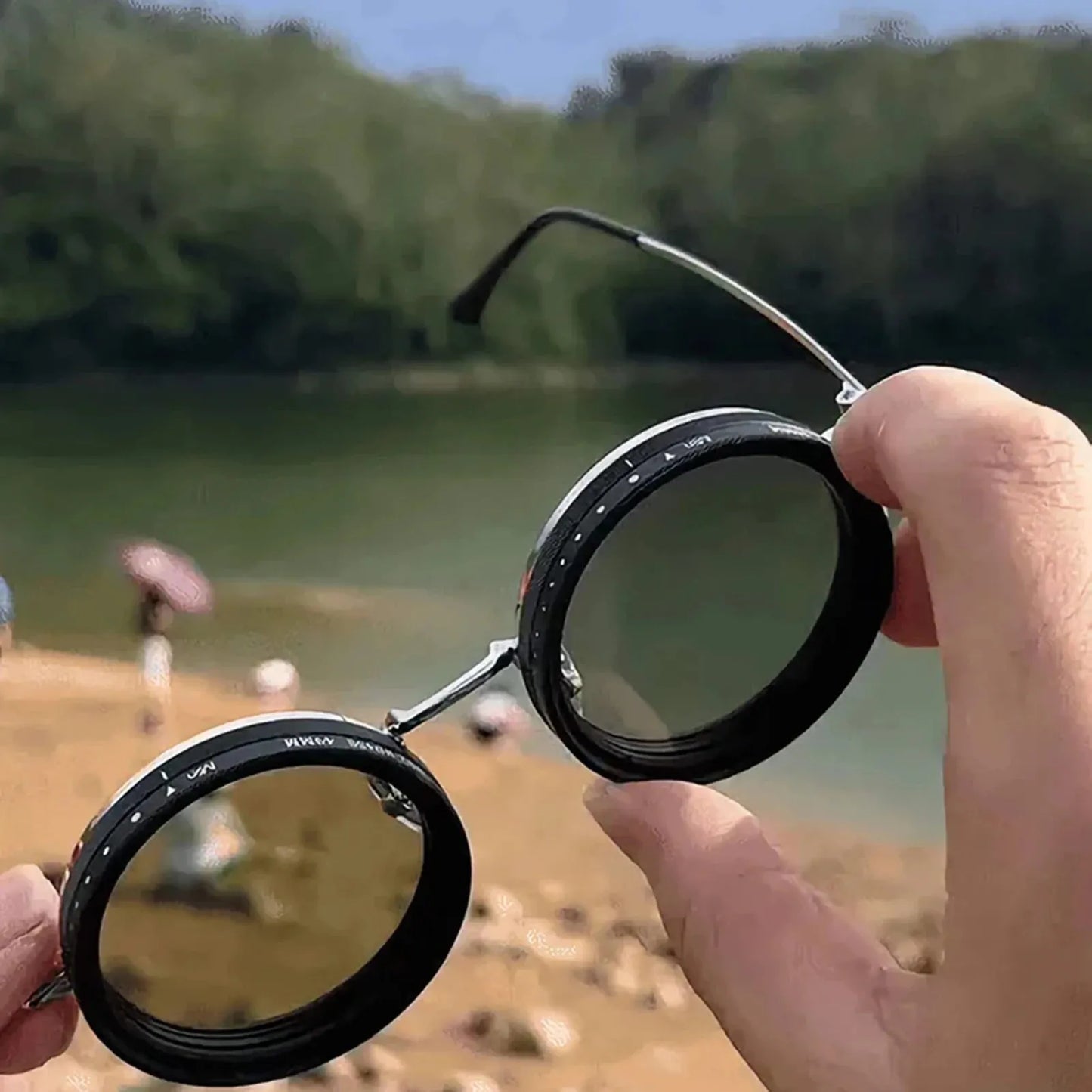 9-Level Adjustable Adaptive Vision Sunglasses:Protect Your Vision (with box and cloth)