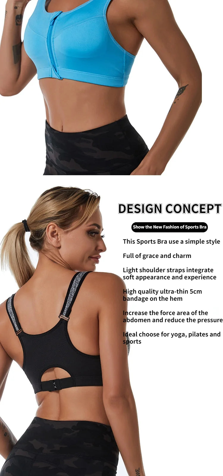 Zipper Bralette Power Sb5f26176d15c4c29b5f464cf7c12a5ca5