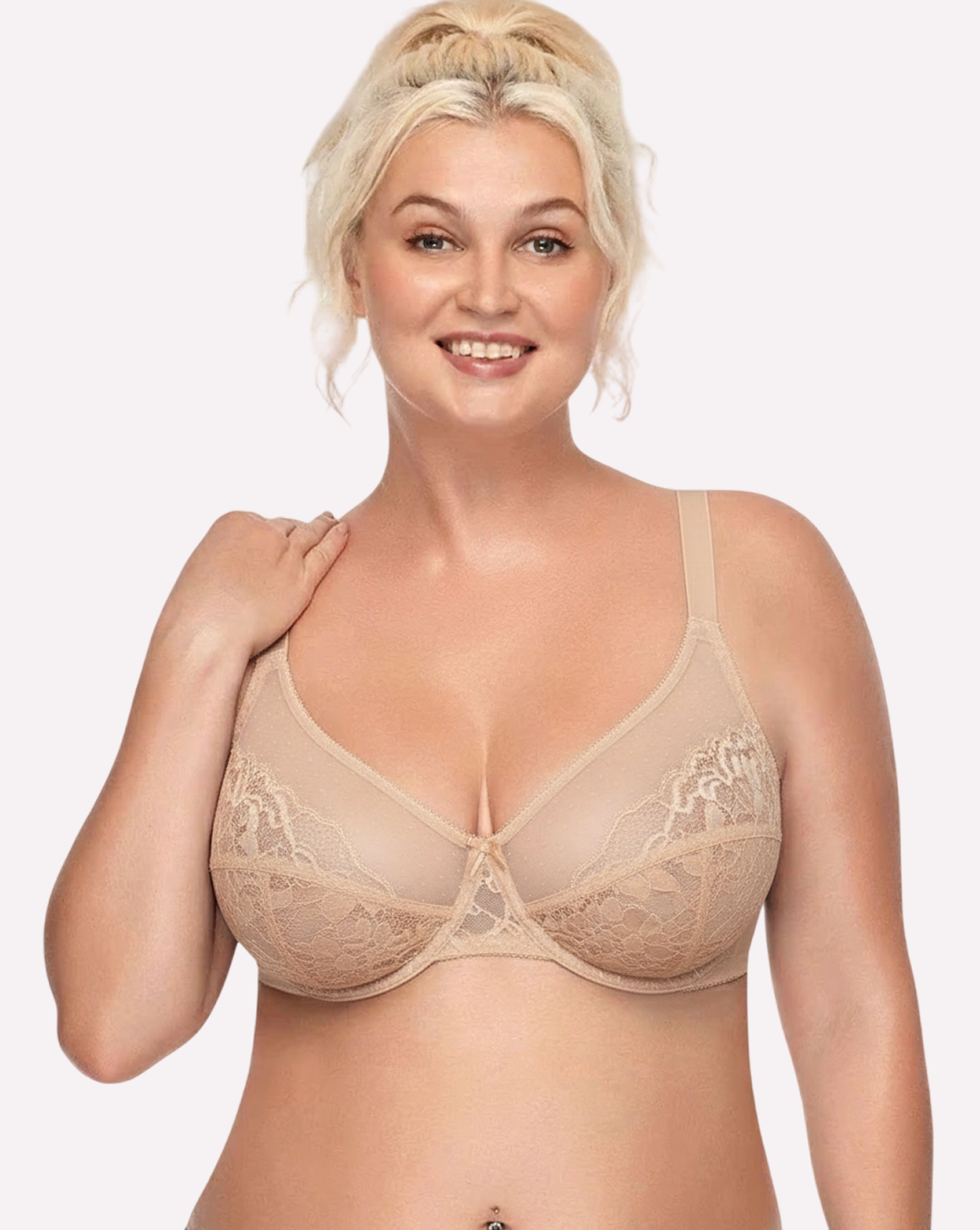 Nude Breast Minimizer Bra – Comfortable Full Coverage Lingerie
