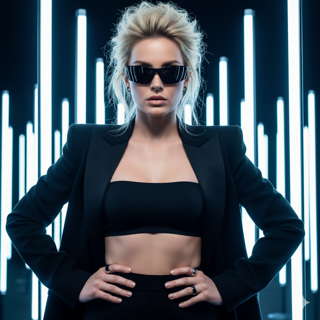 "Woman wearing a lace bralette styled under a light jacket, showcasing everyday comfort and modern fashion