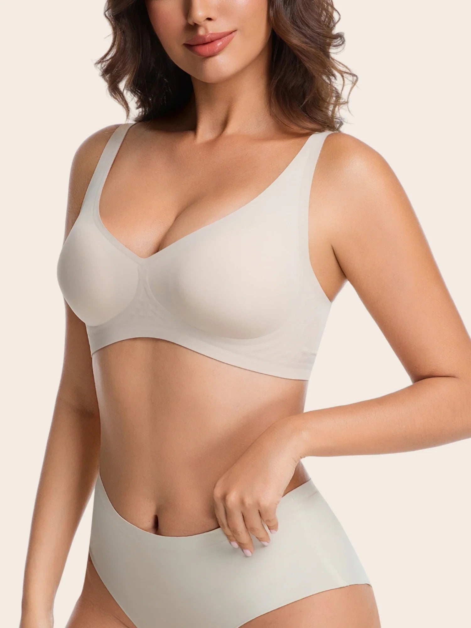 V Neck Jelly Bra with Back Clasp