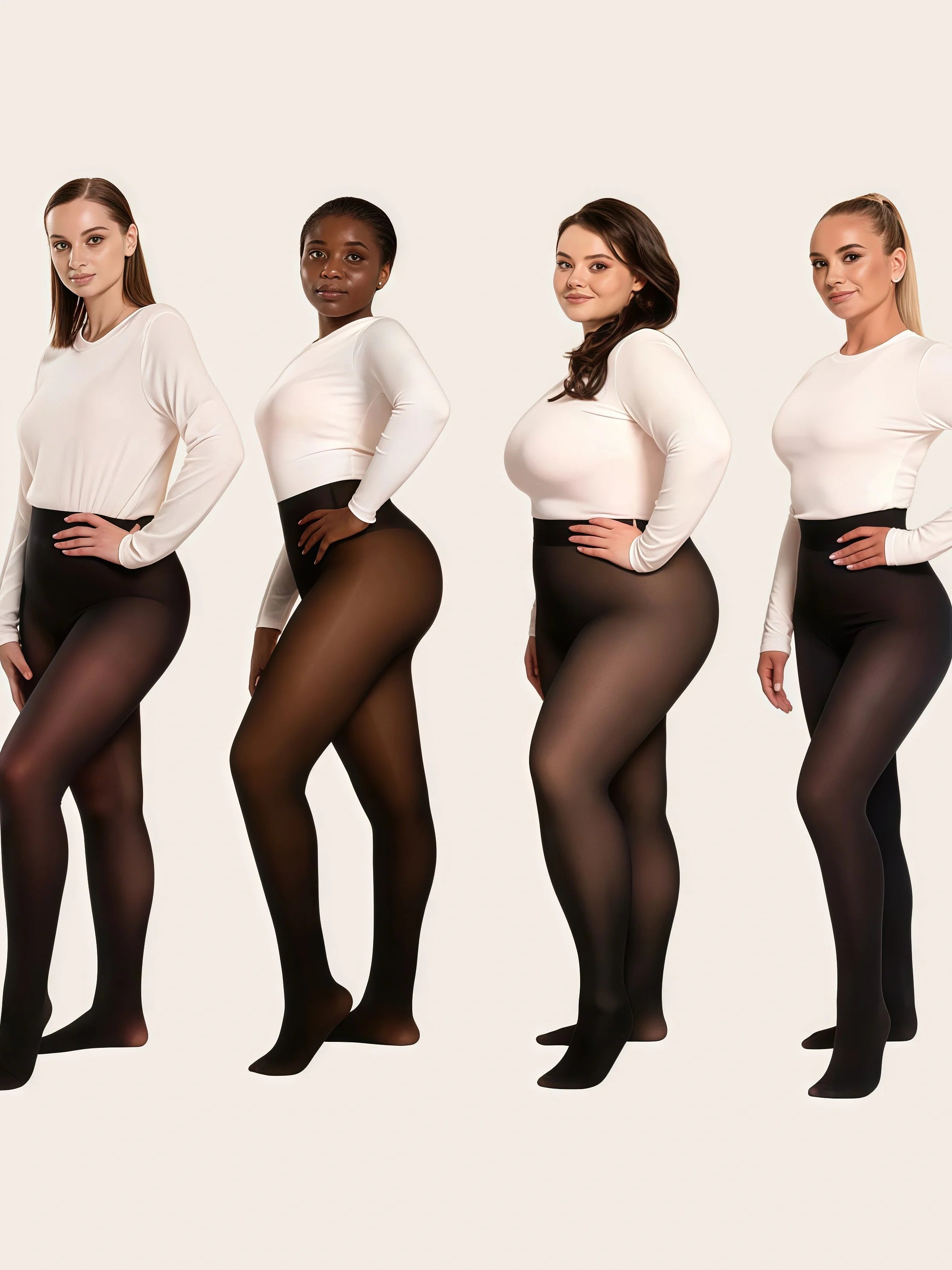 Fake Sheer Warm Pantyhose Thick Winter Leggings