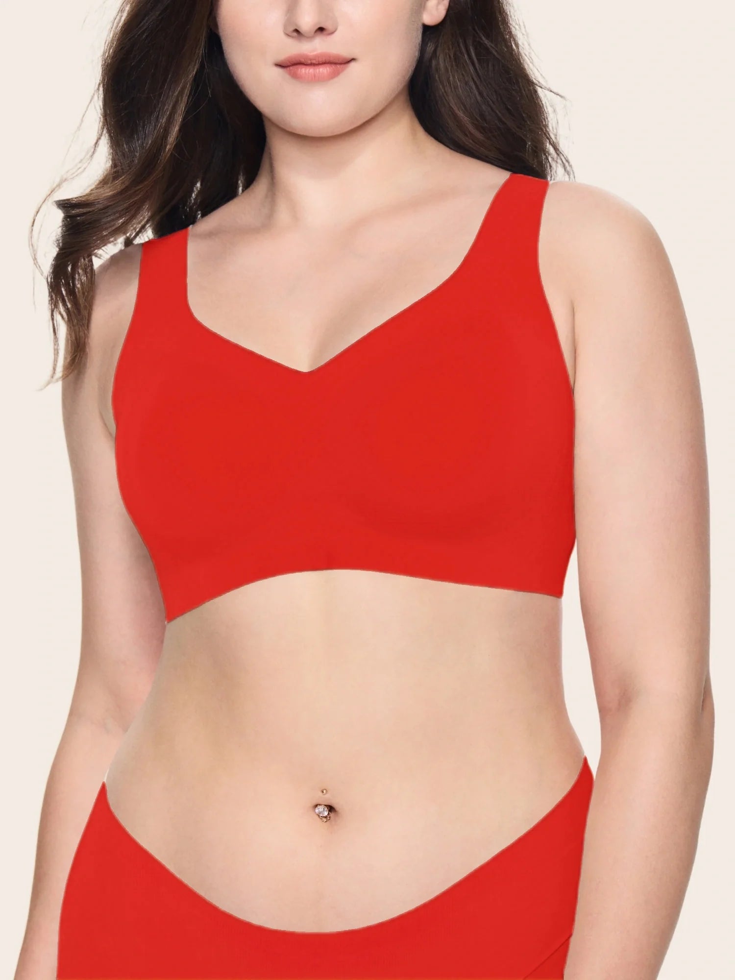 Soft Intention Jelly Bra – Wireless, Seamless Deep V Push-Up Comfort