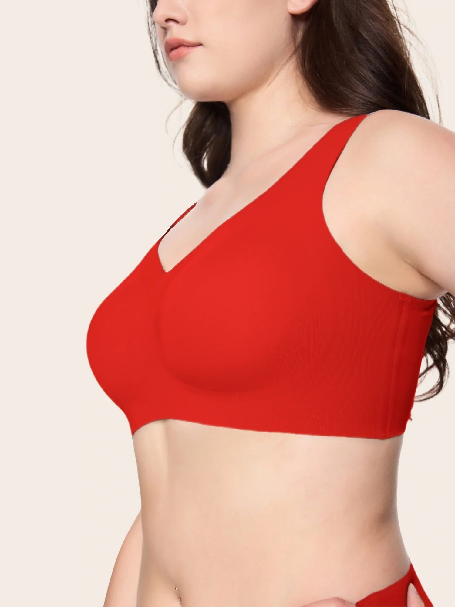 Soft Intention Jelly Bra – Wireless, Seamless Deep V Push-Up Comfort