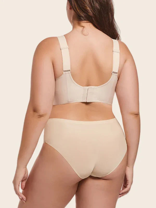 Deep V Mesh Bra – Seamless No-Show Fit with Wireless Support