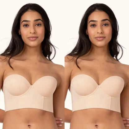 GO-beauty LOW BACK STRAPLESS BRA