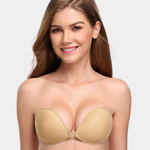 Adhesive push up bra