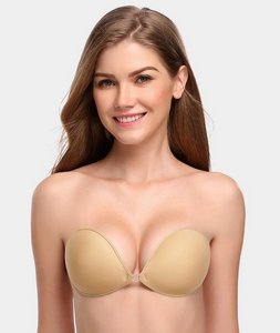 Adhesive push up bra