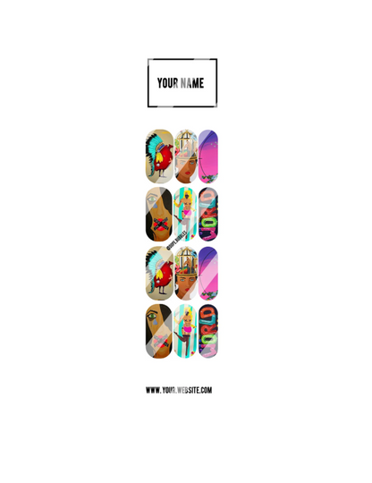 10 Premium Waterslide Nail Decal Templates ✦ 9 Editable Designs + FREE Kids Nail Art | Instant Digital Download for DIY Manicures