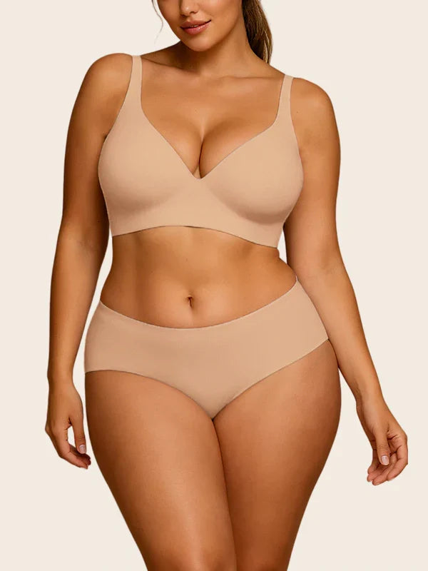 Soft Intention Jelly Bra – Wireless, Seamless, Deep V Push-Up