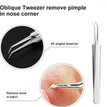 Professional Facial Blackhead Remover Tweezers (3Pcs+Box)