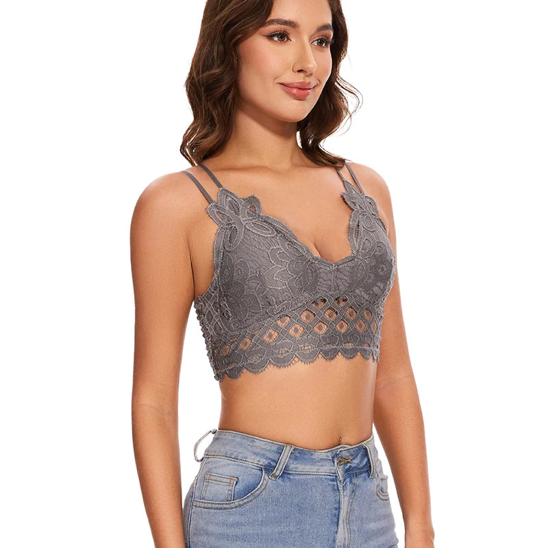 Halter Lace Bralette Gray H64228f453d4d4ac9848d9bf7265e314dO