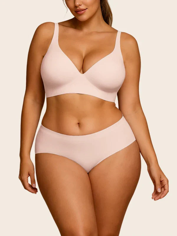 Soft Intention Jelly Bra – Wireless, Seamless, Deep V Push-Up