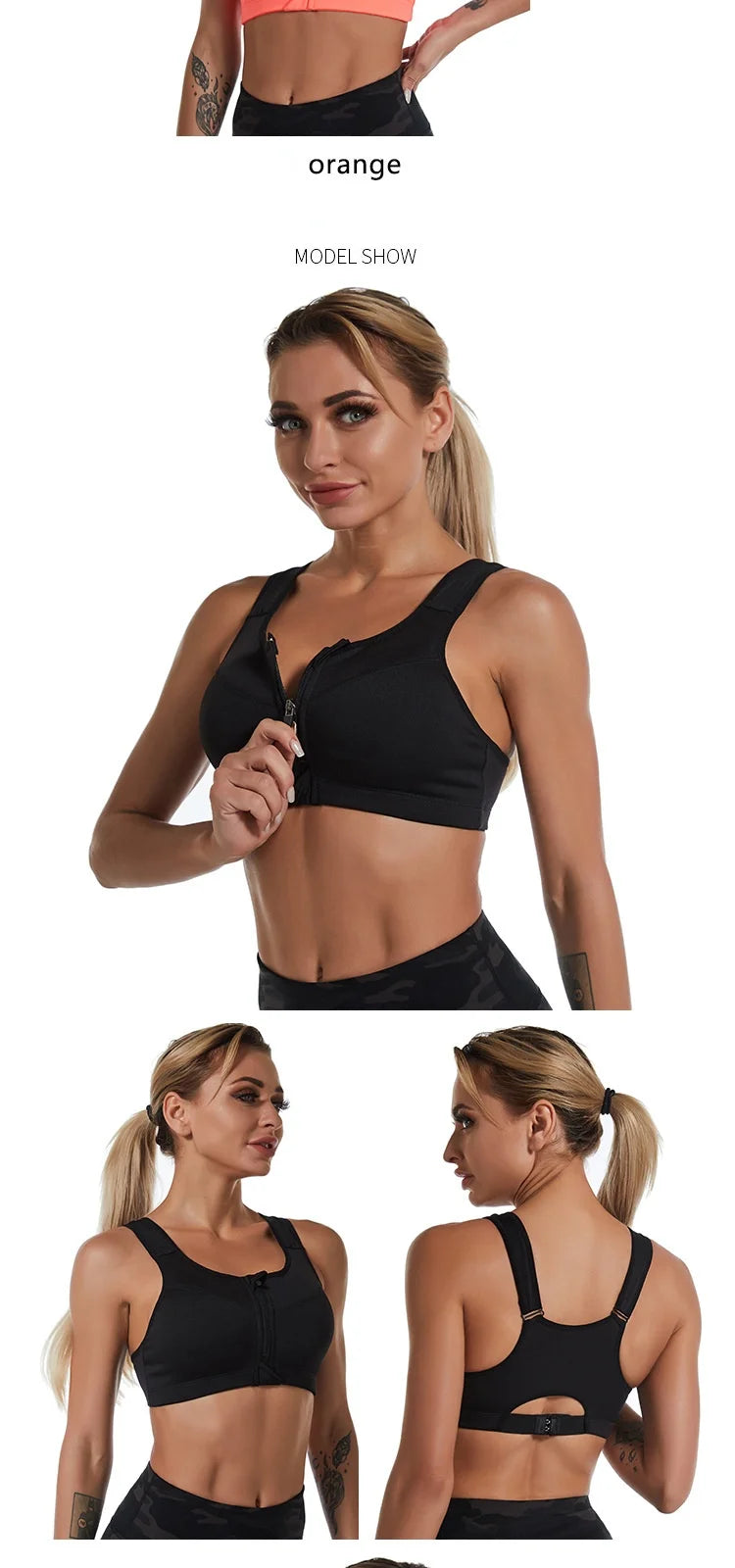 Zipper Bralette Power S5b9a8a5e9eca45af9516909f23d4336dp