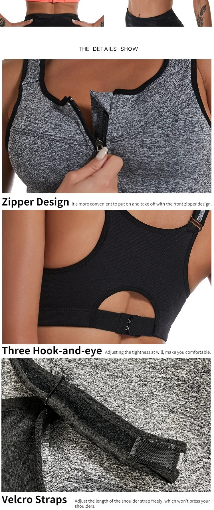 Zipper Bralette Power S8143c9bc1f1843b09e1bb08948ab8ac5b