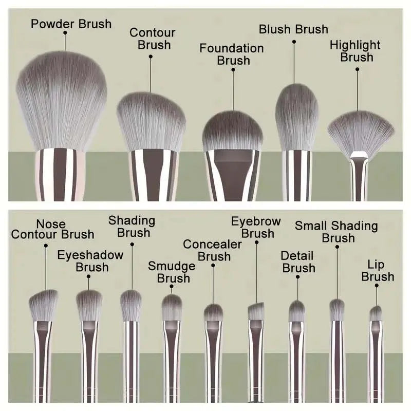 14Pcs Makeup Brushes