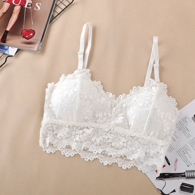 Lace Bralette Charm White One Size OneSize(65-80AB 75C) Sddfb99e8cab44a5d8898390b4e419c45A